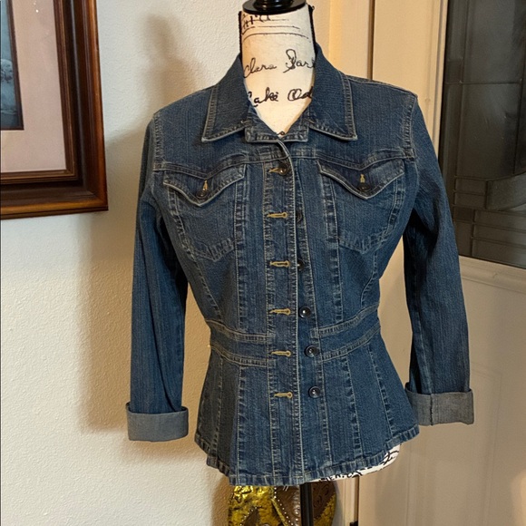 Axcess Jackets & Blazers - Axcess Blue Button Down Jean Jacket